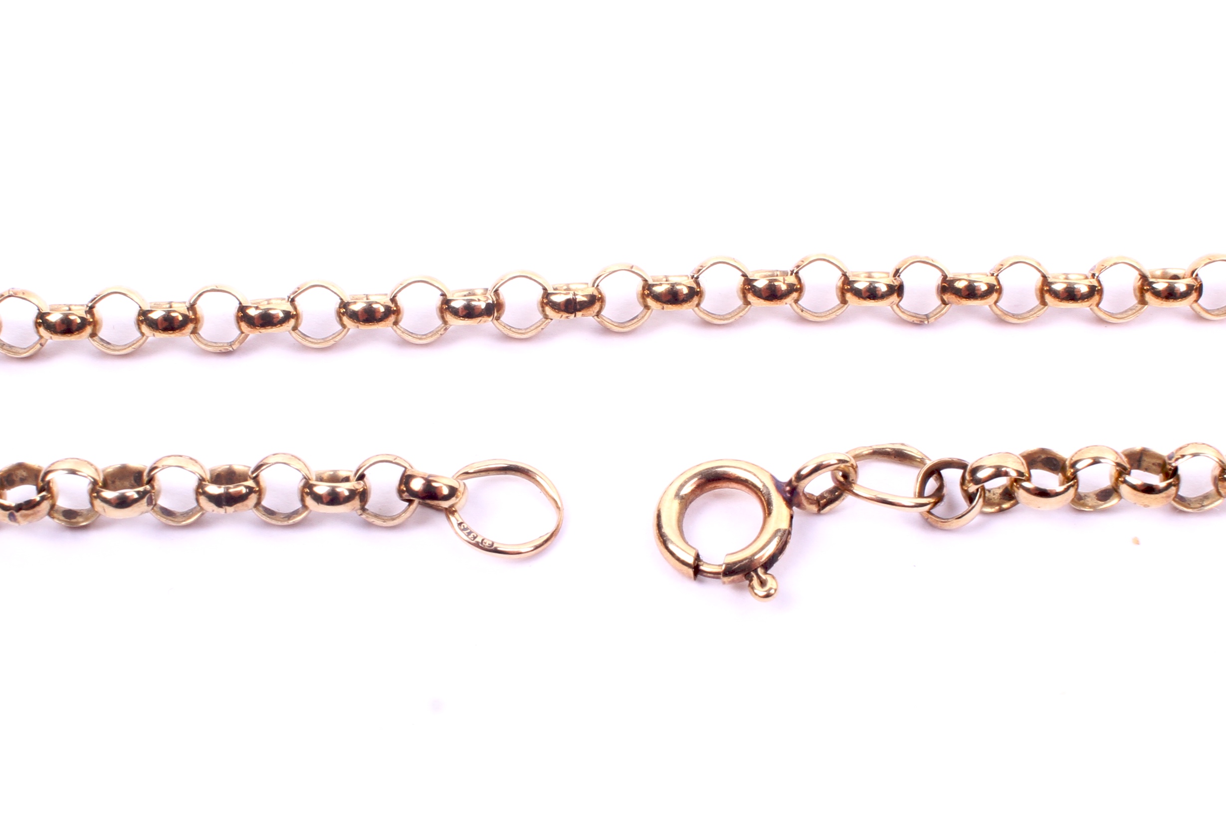 A 9ct gold chain link necklace. With a crab claw clasp, L51cm, 11. - Image 2 of 2