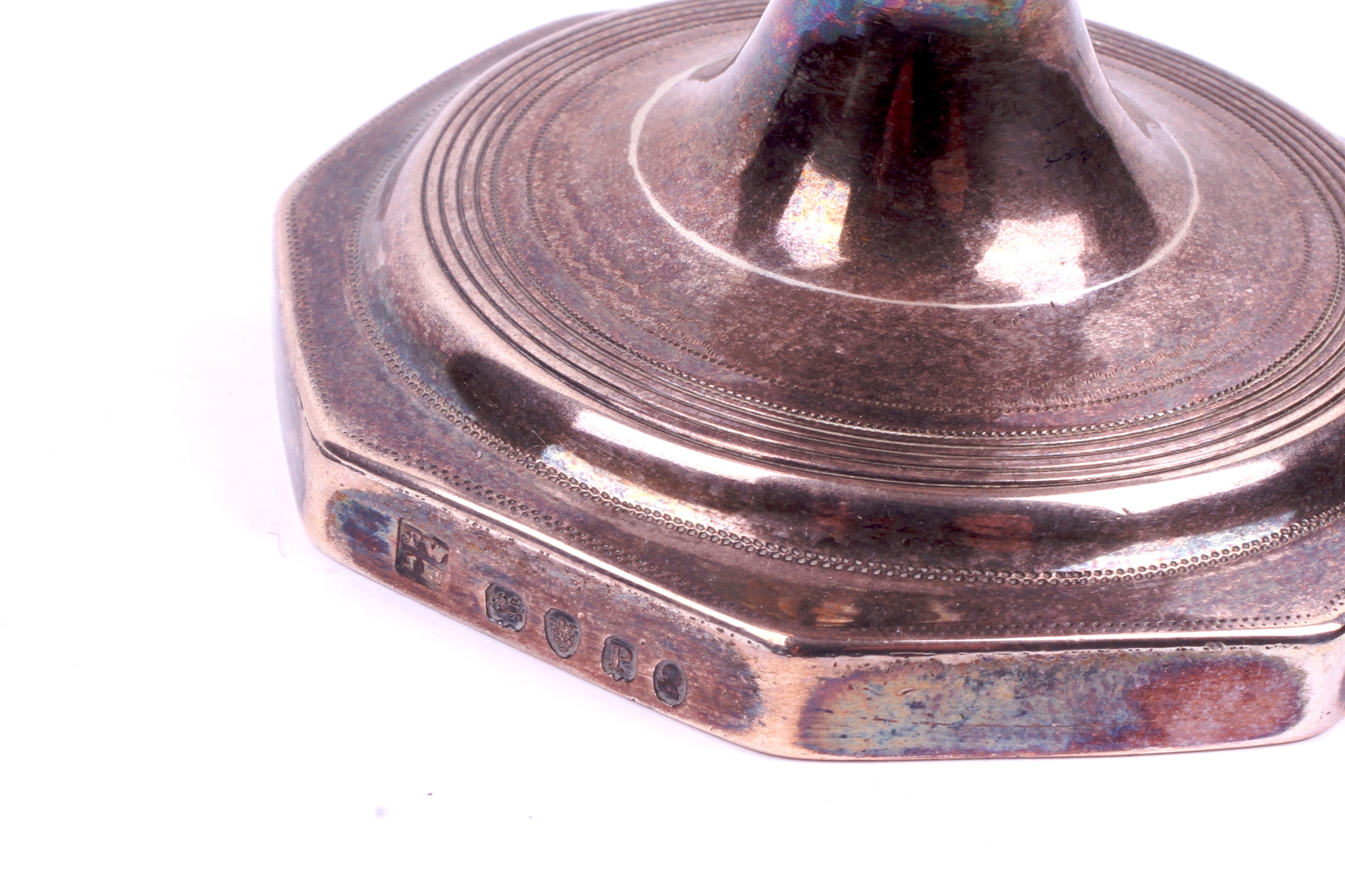 A George III engraved wine goblet. - Image 2 of 2