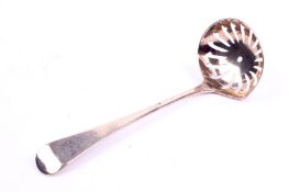A George III silver sugar sifter.