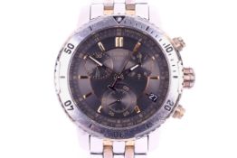 A Tissot PRS200 chronograph gentlemans bracelet watch. Quartz movement, ref. T067417A.