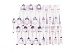 A collection of silver flatware.