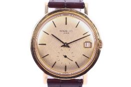 A Patek Philippe 18ct gold Calatrava watch ref. 3445. Case diameter 36mm approximately.