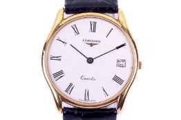 A Longines gentlemans wrist watch. Quartz movement.