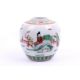 A 19th century famille verte small ginger jar. - Image 1 of 4