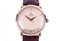 A vintage Omega gentlemans wrist watch.