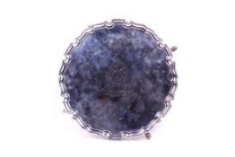 A sterling silver salver by Edward Barnard & Sons ltd. Hallmarked London 1928.