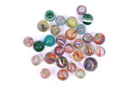 A collection of German antique marbles.