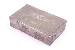 An antique silver box.