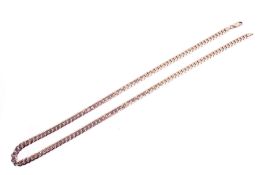 A 9ct gold curb link chain necklace. With a crab claw clasp, L51cm (unclasped), 21.