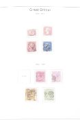 A collection of Great Britain stamps in a hingeless album.