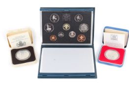 A group of GB coins.