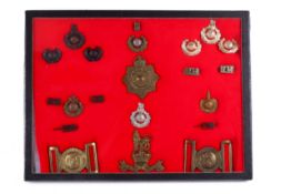 A collection of WWI and later Royal Marines and other badges.