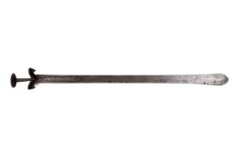 A possibly 17th century Indian khanda sword.
