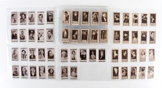 A collection of 1930s film related cigarette card sets.