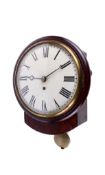 A 19th Century mahogany drop-dial wall clock.