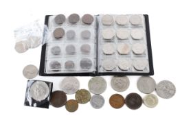 A small album of assorted English coins.