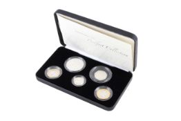 2007 silver proof Piedfort collection of five coins.