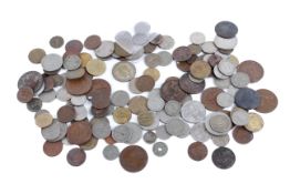 A collection of worldwide 19th and 20th century coins.