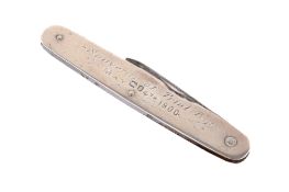 A silver pen knife to commemorate the 1900 trial trip of RMS Lake Champlain.