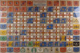A possibly late 19th century chromolithograph of 'The Colours of the British Army'.