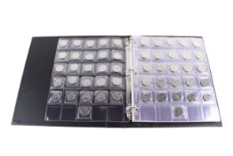 An album with two sets of Alphabet 10 pence coins. Dated 2018 & 2019, fifty two coins.