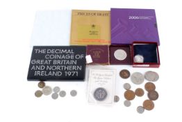 A collection of mainly modern Great Britain coinage.