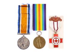 Three WWI and later medals.