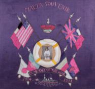 A WWI era sweetheart embroidered picture.