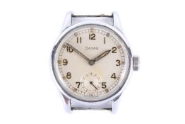 A WWII Grana military watch, without strap.