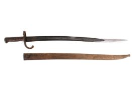 A late 19th century French M1866 Chassepot bayonet.