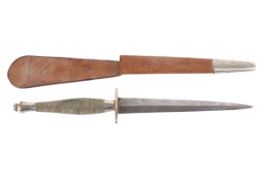 A WWII Fairbairn Sykes second pattern fighting knife.