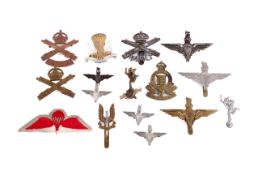 A group of Special Forces and Machine Gun Corps military badges.
