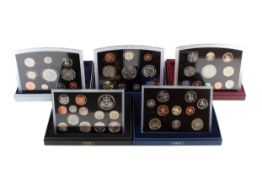 Five proof sets dated 2000, 2001, 2003, 2004 and 2010.
