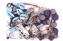 A collection of costume jewellery.