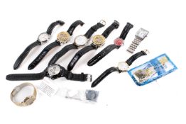 A collection of Japanese and Chinese watches. Various brands and sizes, including a Terner, etc.