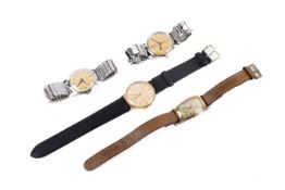 Four vintage gentleman's wristwatches.