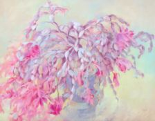 J Booth (20th century) - 'December' oil pastel. Signed bottom right. 74cm x 58cm. Framed and glazed.