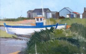 A contemporary oil on canvas.