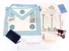 A collection of Masonic regalia.