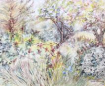 Joan Cockett (20th century) - 'The Garden at Cobb Cottage', pen, ink and watercolour.