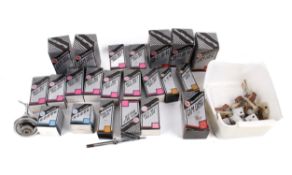 A collection of projector spares. Including belt rollers and lenses etc.