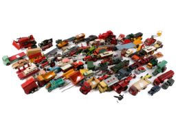 A collection of playworn diecast model vehicles.