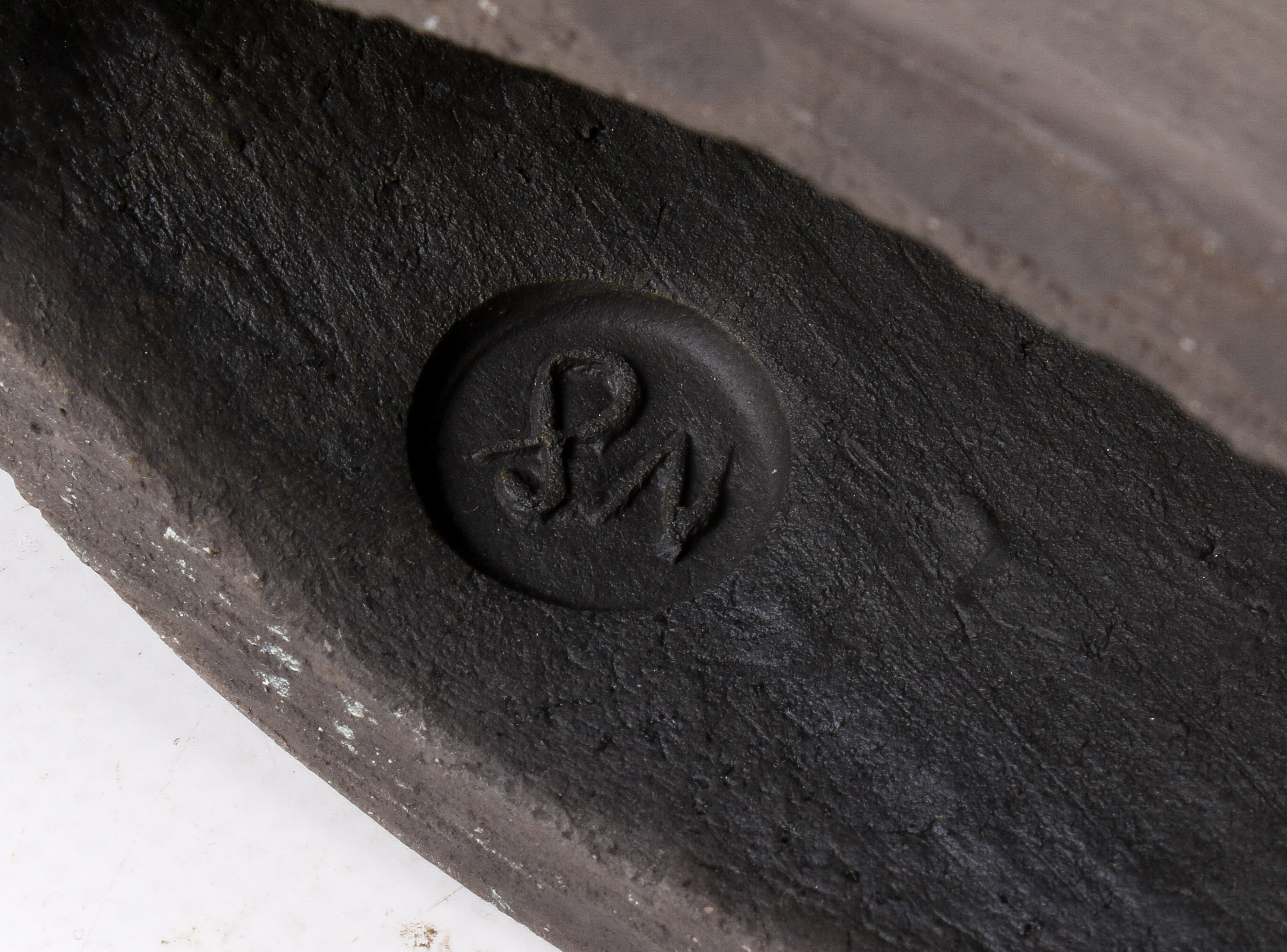 Studio Art raku fired slab pottery figure modelled as a horse. Stamped with impressed mark. - Image 2 of 2