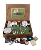 A group of assorted vintage collectables some silver items.