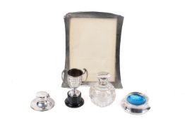 A small collection of silver and silver mounted items.