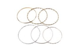Six bangles.