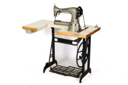 A vintage Singer sewing machine.