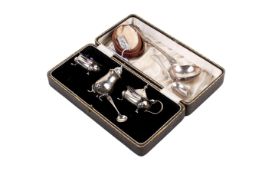 A collection of assorted silver and silverplate.