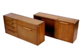 A pair of mid-century teak wall units.