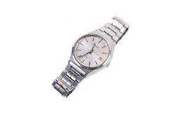 A Seiko automatic gentleman's stainless steel wristwatch and box.